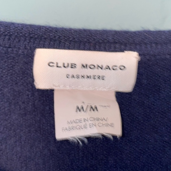 Club Monaco Cashmere ColorBlock Crew Neck Sweater Size Medium - Picture 2 of 6